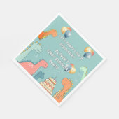 Roar Like a Dinosaur Boy 1st Birthday Party  Serviette (Ecke)