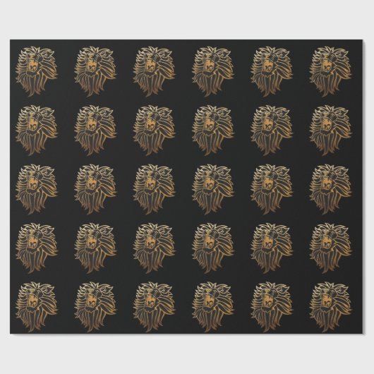 Roar Lion Graphic Geschenkpapier (Flach)