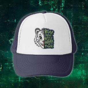 Roar Louder, Hustle Harder, Tiger   Truckerkappe
