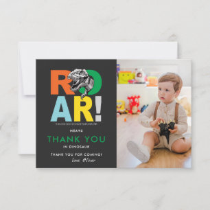 Roar Means Vielen Dank   Dinosaur Danke Foto