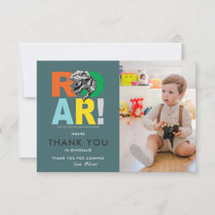 Roar Means Vielen Dank Dinosaur Danke Foto