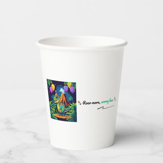 Roar More, Worry Less Cup Pappbecher (Rückseite)