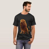 Roar of the King - Bold Lion Graphic T - Shirt (Vorne ganz)