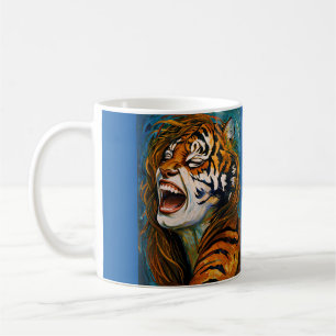 Roar of the Wild Heart - farbenfrohe Tigress Kaffeetasse