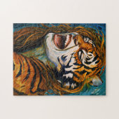 Roar of the Wild Heart - farbenfrohe Tigress Puzzle (Horizontal)