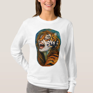 Roar of the Wild Heart - farbenfrohe Tigress T-Shirt