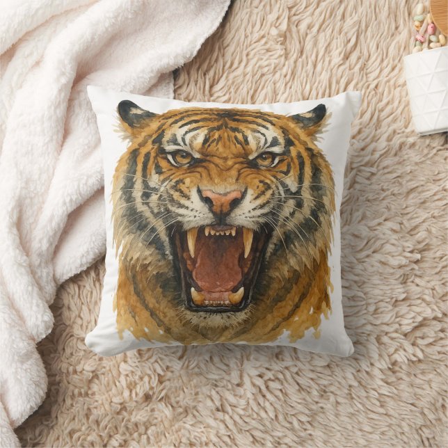 Roar of the Wild: Stärke in jedem Streifen Kissen (Decke)