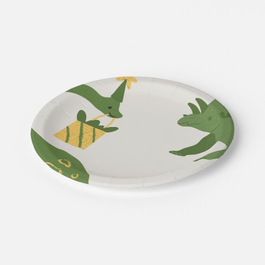 Roar Party Tiere Geburtstag Pappteller (Schrägansicht)