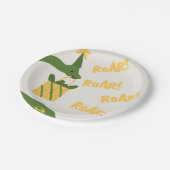 Roar Party Tiere Geburtstag Pappteller (Schrägansicht)