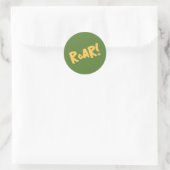 Roar Party Tiere Geburtstag Runder Aufkleber (Tasche)