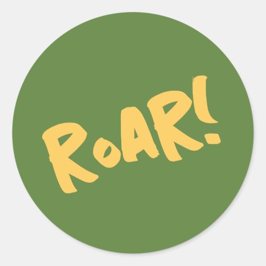 Roar Party Tiere Geburtstag Runder Aufkleber (Vorderseite)