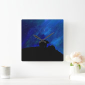 Roar! Quadratische Wanduhr (Zuhause)