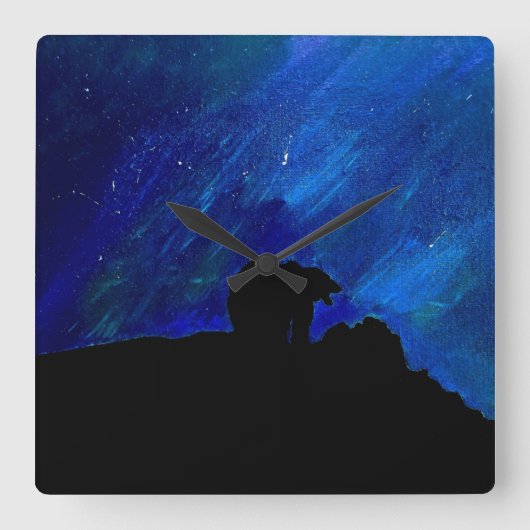 Roar! Quadratische Wanduhr (Vorderseite)