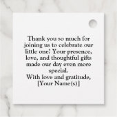 Roar seine a Boy Dinosaurier Vielen Dank Geschenkanhänger (Rückseite)