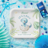 Roar seine a Boy Niedlich Dino Boy Dinosaur Baby D Pappteller (Party)