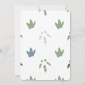 Roar seine a Boy T-Rex Dinosaur Baby Dusche Einladung (Rückseite)