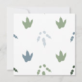 Roar seine a Boy T-Rex Dinosaur Baby Dusche Platz Einladung (Rückseite)