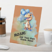 Roar seine a Boy T-Rex Dinosaur Custom Sockelschild (In SItu)