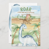 Roar seine Baby-Dusche Einladung (Vorne/Hinten)