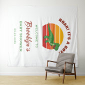 Roar seine Niedliche Dinosaur Baby Dusche Hintergr Wandteppich (Beispiel (Horizontal))