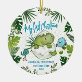 ROAR-some Baby's First Christmas Photo Keramik Ornament (Vorne)