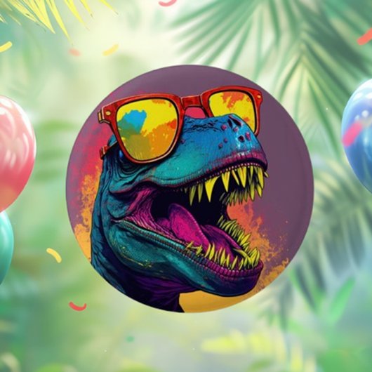 Roar-some Birthday Fun Button