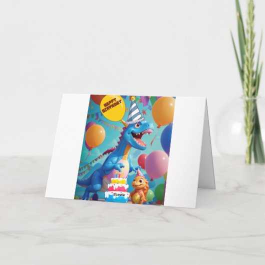 Roar some Birthday wünscht T-Rex Dinosaur Karte (Rückseite)