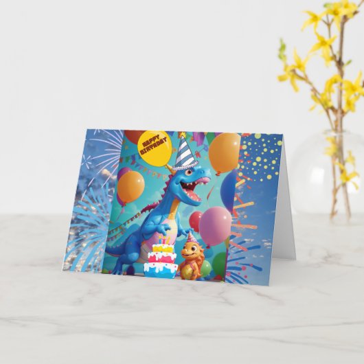 Roar some Birthday wünscht T-Rex Dinosaur Karte (Gelbe Blume)