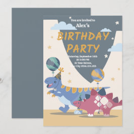 Roar-some Dino Party Einladungen: Spaß, einfaches Einladung