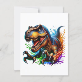 Roar-some Dinosaurier, Fun T-Rex Dino Card für Kin Postkarte