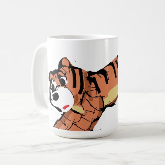 Roar-somely Cute Tiger Mug Kaffeetasse (Vorderseite Links)