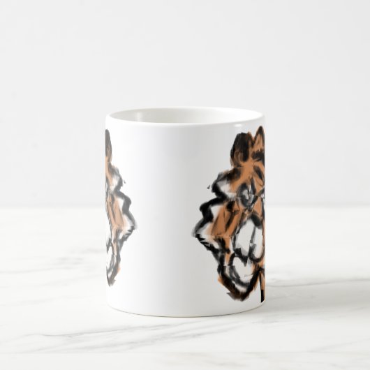 Roar-somely Cute Tiger Mug Kaffeetasse (Mittel)