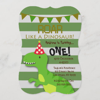 Roar wie ein Dinosaurier zum Geburtstag Einladung