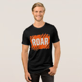 ROAR Wild Adventure Bold Typography T-Shirt Tri-Blend Shirt (Vorderseite voll)