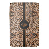 Roar with Style: Custom Leopard Print Bath Mat Badematte (Vorderseite Vertikal)