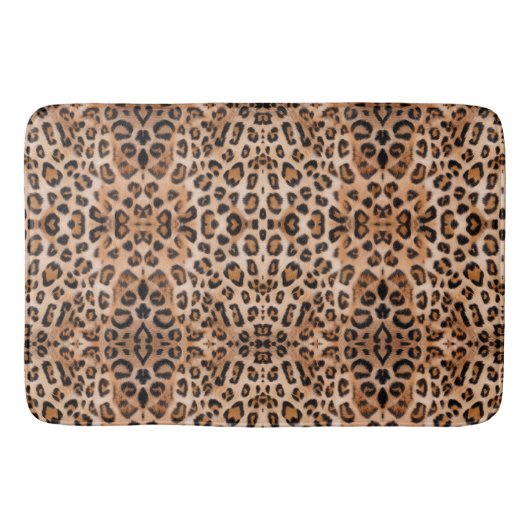 Roar with Style: Custom Leopard Print Bath Mat Badematte (Vorderseite)