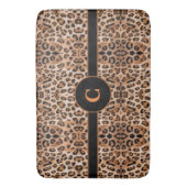 Roar with Style: Custom Leopard Print Bath Mat Badematte (Vorderseite Vertikal)