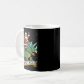 Roar-y Christmas Funny Santa Riding Dinosaur Trice Kaffeetasse (Vorderseite Links)