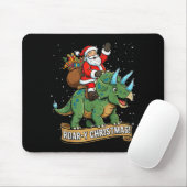 Roar-y Christmas Funny Santa Riding Dinosaur Trice Mousepad (Mit Mouse)