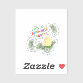 Roarfarbe: Atemberaubender Dinosaurier zum Geburts Aufkleber