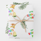 Roarfarbe: Atemberaubender Dinosaurier zum Geburts Geschenkpapier Set (Beispiel)