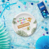 Roarfarbe: Atemberaubender Dinosaurier zum Geburts Pappteller (Party)