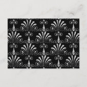 Roarin-20er-Dekadenz | Silver and Black Art Deco RSVP Karte (Rückseite)