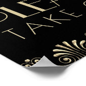 Roarin-20er-Sepia-Gold-Dekadenz | Bitte nehmen Sie Poster (Ecke)