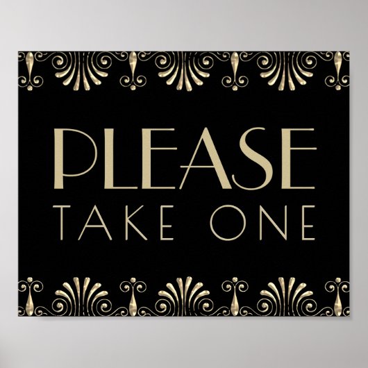 Roarin-20er-Sepia-Gold-Dekadenz | Bitte nehmen Sie Poster (Vorne)