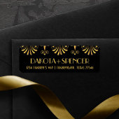 Roarin 20s Gold und Black Modern Art Deco Adresse