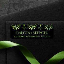 Roarin 20s Green und Black Modern Art Deco Adresse