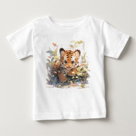 "Roarination Adorable Tiger Baby T - Shirt - Entfe (Vorderseite)