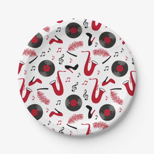 Roaring 1920s Art Deco Paper Plate  Pappteller (Vorderseite)