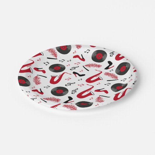 Roaring 1920s Art Deco Paper Plate  Pappteller (Schrägansicht)